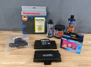 lot 76 image: NEW Aquarium Supplies Fluval Nitrate Test Kit, Brightwell Aquatics, Python Porters, & More X