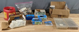 lot 323 image: Get Hammered Lot Nails, Screws, Railroad Spikes, Eye Hooks, Hex Nuts, and More Z
