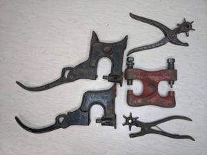 lot 152 image: A Collection of Five Riveting Tools Q