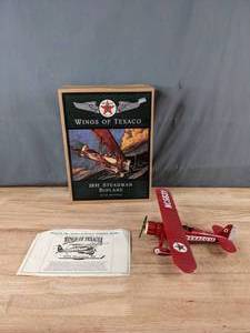 lot 208 image: Vintage Wings of Texaco 3rd in The Series 1931 Stearman Biplane Die Cast Model Q