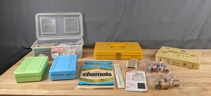 lot 193 image: Sewing Supplies and Accessories Thread, Buttons, Ribbon, Thimbles, Storage and More Q