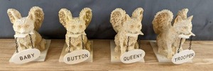 lot 154 image: A Set of Four Cat Angels Q