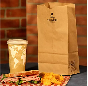 lot 116 image: (2) Boxes of 500-Pack 8# Kraft Bags (White and Brown) X