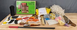 lot 262 image: Vintage Backgammon Attache Case Game, Pumpkin Decorations, Piano Scarf and More Q