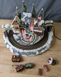 lot 266 image: Lighted, Animated, Ceramic North Pole Station Q