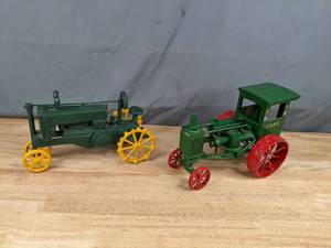 lot 233 image: A Set of Two Case Replica Tractors Q