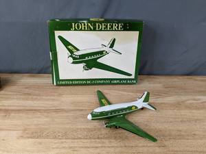 lot 280 image: John Deere Limited Edition DC-3 Company Airplane Bank Die Cast Q