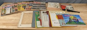 lot 378 image: Vintage Hot Rod Magazines & VintageAntique Sheet Music, Instructions and More Plus Recorder N