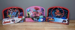 lot 383 image: 3 Brand New Kids Basketball Hoop Sets Trolls Spider-Man Avengers T