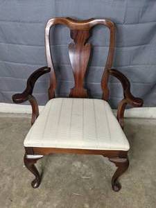 lot 45 image: Charming Exposed Wood Open Back Armchair R