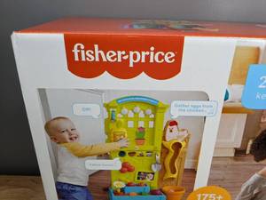 lot 6A image: New Fisher-Price Laugh & Learn Grow-the-Fun Garden to Kitchen, Interactive Farm-to-Kitchen Playset for Toddlers with Music, Lights and Learning Content T