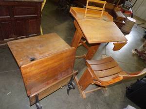 Pair of vintage School Desks