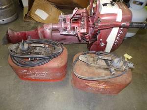 10 HP Johnson Outboard Motor with 2 Dual Line 6 Gallon Fuel Tanks
