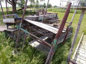 11 Sections of Standing Wood Dock 3 wide