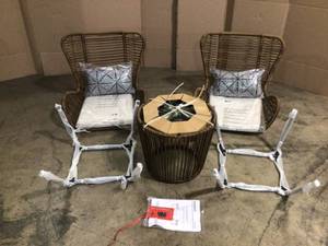 Stylewell Clover Brook 3PC Steel Woven Bistro Set customer return see pictures