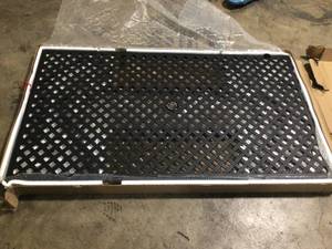 Noble House  Cayman Black Sand Rectangle Aluminum Outdoor Dining Table open box see pictures