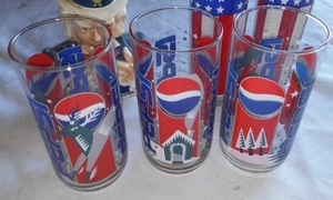 Pepsi & Red White & Blue glasses plus Uncle Sam