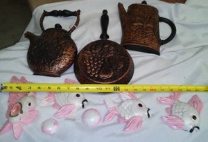 Ceramic Fish & Plastic Kitchen Dcor
