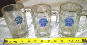 3 Pabst Beer Mugs - All Nice