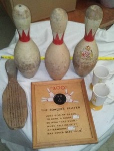 Vintage Wood Bowling Lot