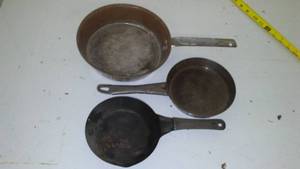Metal Skillets 6, 6.5 And 9 In.