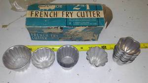 Vintage French Fry Cutter & Aluminum Mold