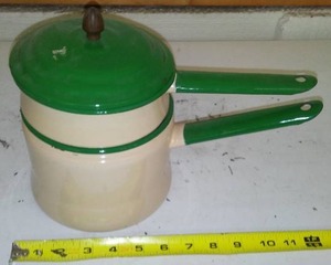 Enamelware Double Boiler Excellent