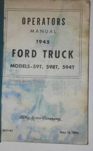 F Series Ford Truck Manual � 1945