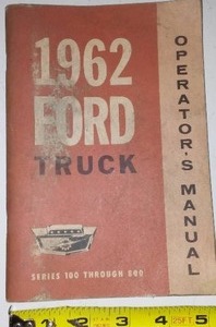 Ford Truck Owner�s Manual 1962