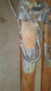 Vintage Wood Snow Skis Complete
