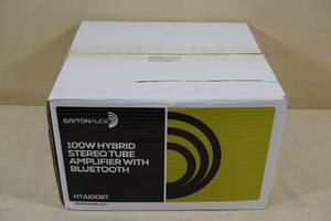 lot 10 image: Dayton Audio 100W Hybrid Stereo Tube Amplifier with Bluetooth - HTA100BT