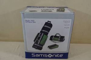lot 12 image: Samsonite Style 700 3 Piece Golf Bag Set