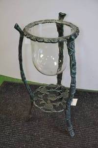 lot 65 image: Berkeley Forge Cast Iron Floral Garden Plant Stand