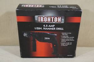 lot 70 image: NEW Ironton 4.5 Amp 12 Hammer Drill