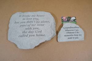 lot 85 image: Memorial Decorative Garden Stones
