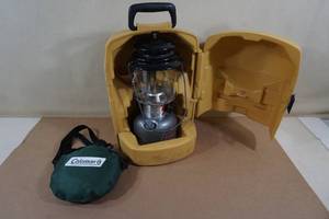 lot 99 image: Vintage Coleman Lantern in Case with Canteen