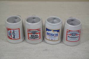 lot 141 image: Miniature Stoneware Anheuser Busch Steins