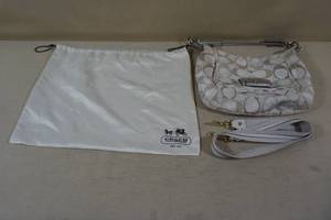lot 150 image: Coach Signature Kristin Embellished Hobo Purse - 19340