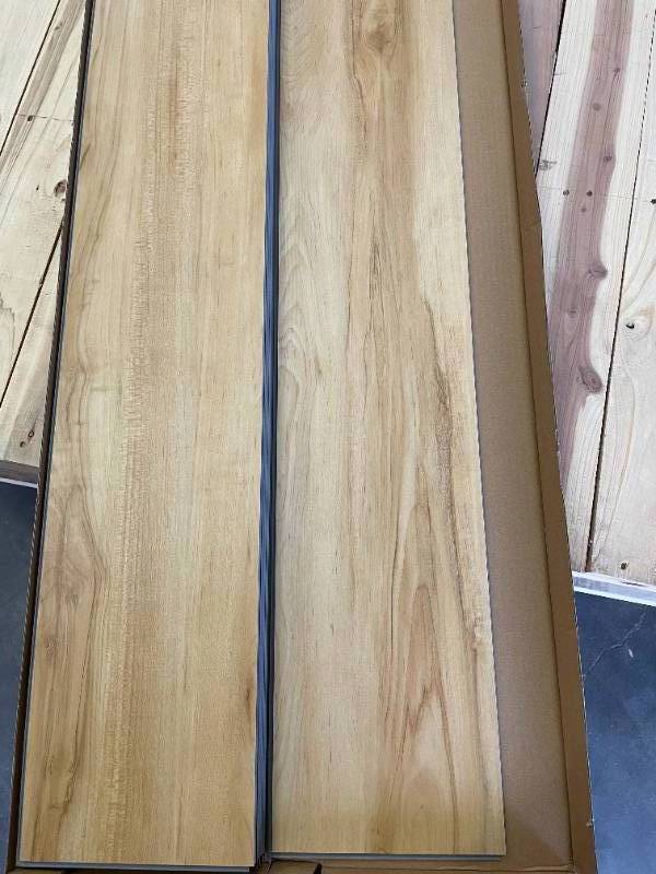 345 SF of Premium Easy Install Waterproof LVP Flooring - Golden Maple