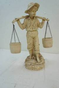 lot 10 image: poured composite boy statue