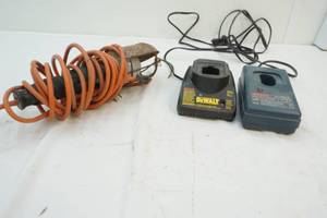 lot 103 image: Bosch and DeWalt battery chargers