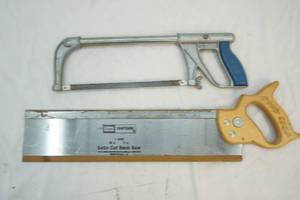 lot 118 image: hack saw and back saw