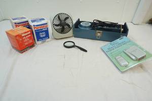 lot 134 image: Smith Victor exposure guide, Wireless remote control indoor power switch, oil filters