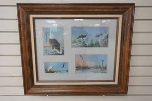 lot 140 image: framed and matted Eagle print
