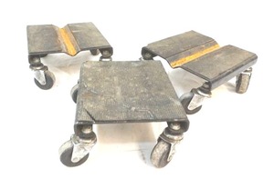 lot 194 image: heavy duty steel snowmobile dollies