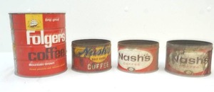 lot 199 image: vintage coffee cans