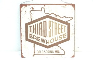 lot 200 image: Third Street Brewery tin wall decor 12 square