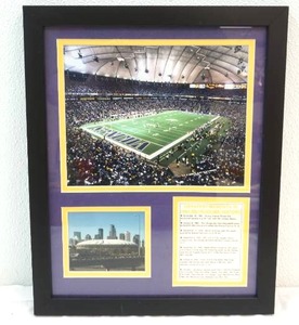 lot 209 image: Minnesota Vikings Framed Memorabilia