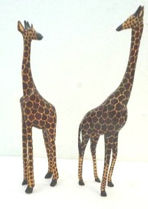 lot 223 image: large wood giraffes