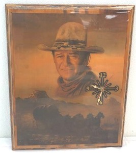 lot 241 image: John Wayne wall clock